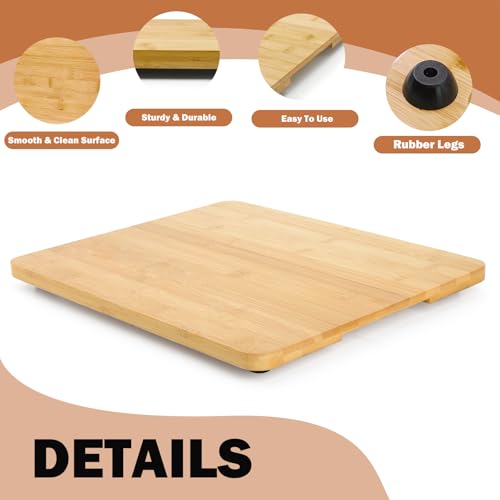 Tabla de cortar rectangular de bambú resistente al calor miniatura 5