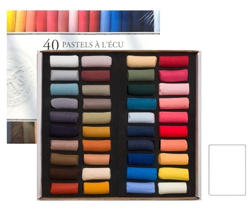 Pastel secs Sennelier ensemble de 40 demi-pastels tendres à l'écu pour dessin beaux-arts