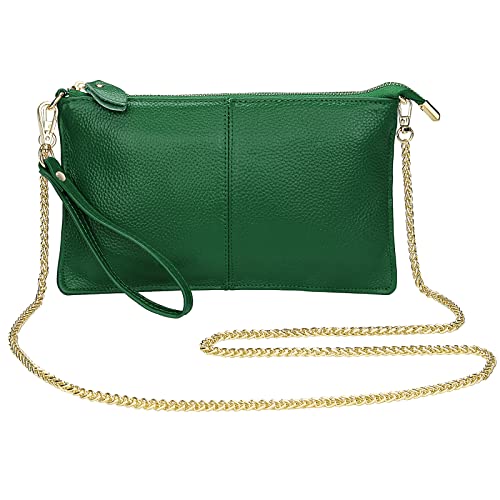 Image of Uromee Wristlet Wallet Clutch Purses for Women Genuine Leather Crossbody Bag Handbag with Detachable Shoulder Chain