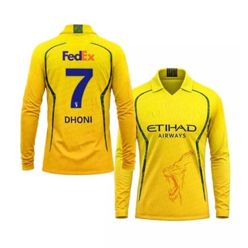 Image of CSSKK Jersey 2024 /25 Dhoni 7 for Kids,Boys & Men