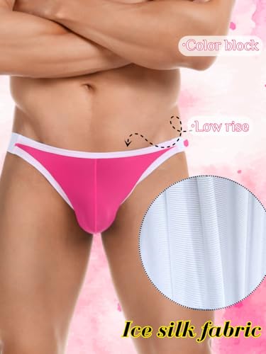 Men's Sexy Ice Silk Underwear, Sheer Breathable Jock Straps, Low-Rise Thong Athletic Supporter2