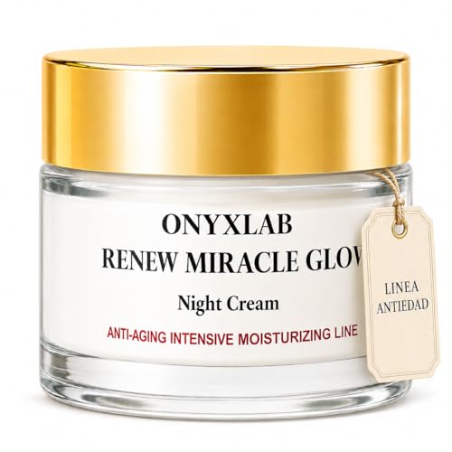 Crema de Noche 40+ ONYXLAB RENEW MIRACLE GLOW textura premium nutritiva de 50 ml