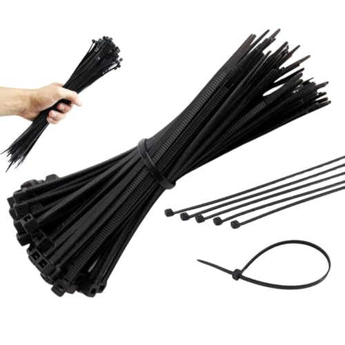 Kit 20 Unidades Abraçadeira De Nylon Presilha Enforca Gato Preta 4,8mm - 20 a 40cm 5 Tamanhos - Para