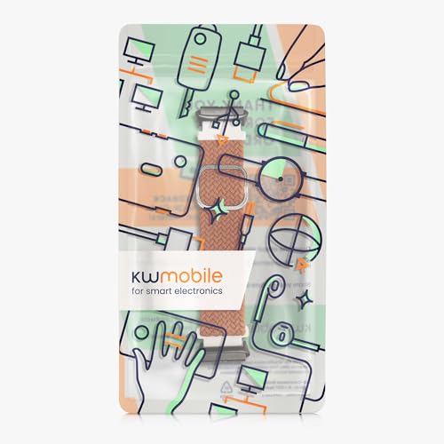 kwmobile Armband kompatibel mit Xiaomi Redmi Watch 3 Active - Nylon Fitnesstracker Sportarmband Band in Braun - Innenma&szlig;e von 14-22 cm