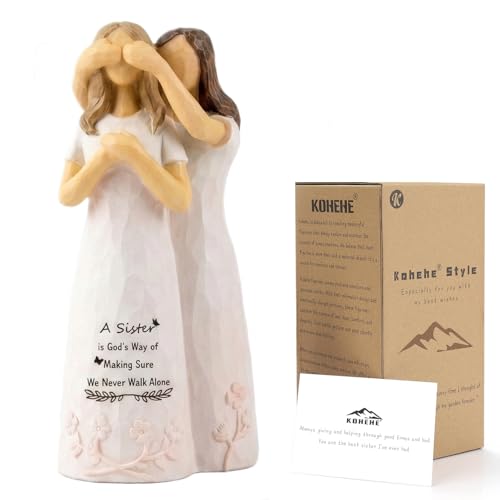 Kohehe Sister Gifts Unique Sister Birthday Gifts 5.5 Handmade Figurine Sisters Gift Meaningful Sisters Gift Ideas for Birthday Christmas