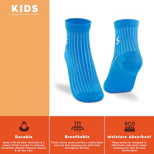 Image of Supersox Ankle Length Soft, Cute & Cozy Socks for Kids, Made with Breathable, Anti Odour & Moisture Absorbent Cotton with a Extra Durable Welt (Pack Of 6)