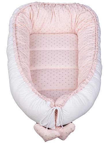 Vizaro - berço ninho bebé reversível multifuncional - 100 % algodão premium - uso como trocador, almofada redutor berço capô de viagem - facilita o colo - Hec