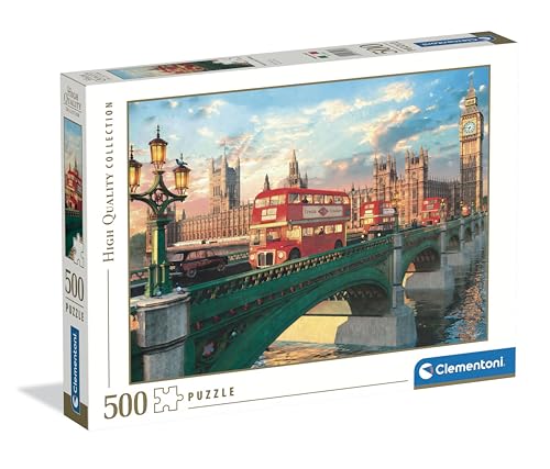 Clementoni - Puzzle 500 Pezzi per Adulti e Ragazzi, Collection, Tema Ponte di Westminster, Idea Regalo Uomo e Donna, Made in Italy, 49x36 cm, 35569