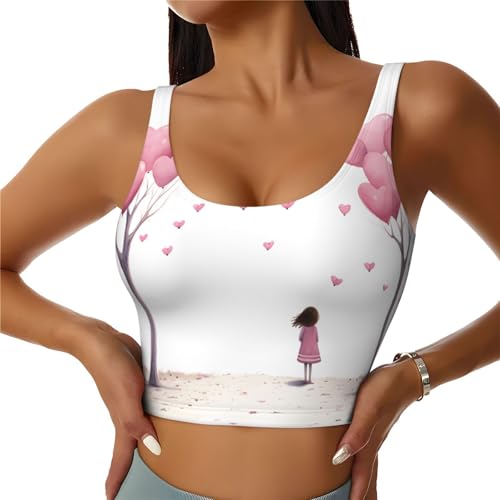 Camiseta deportiva sin mangas para entrenar en verano fresca y cómoda con diseño de corazones
