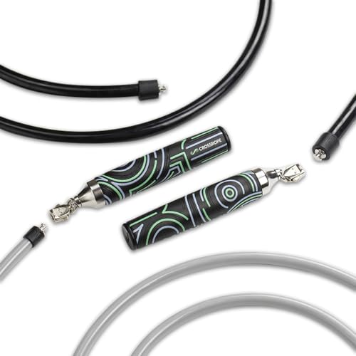 Crossrope Get Strong Set - Weighted Jump Ropes for Strength Training - Improve Power and Endurance in a Fun Jump Rope Workout - Extra Large