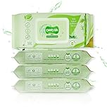 Comfy Life Biodegradable Adult Full Body Wet Wipes Large Luxury Eco-Friendly Fresh-Feel Rinse-Free Fragrance-Free Bed Bath Intimate-Care Soft Sheets (4 Packs (160 Wipes))