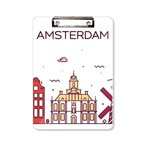 Porte-bloc plat Amsterdam A4 avec plaque arrière rigide pour bureau