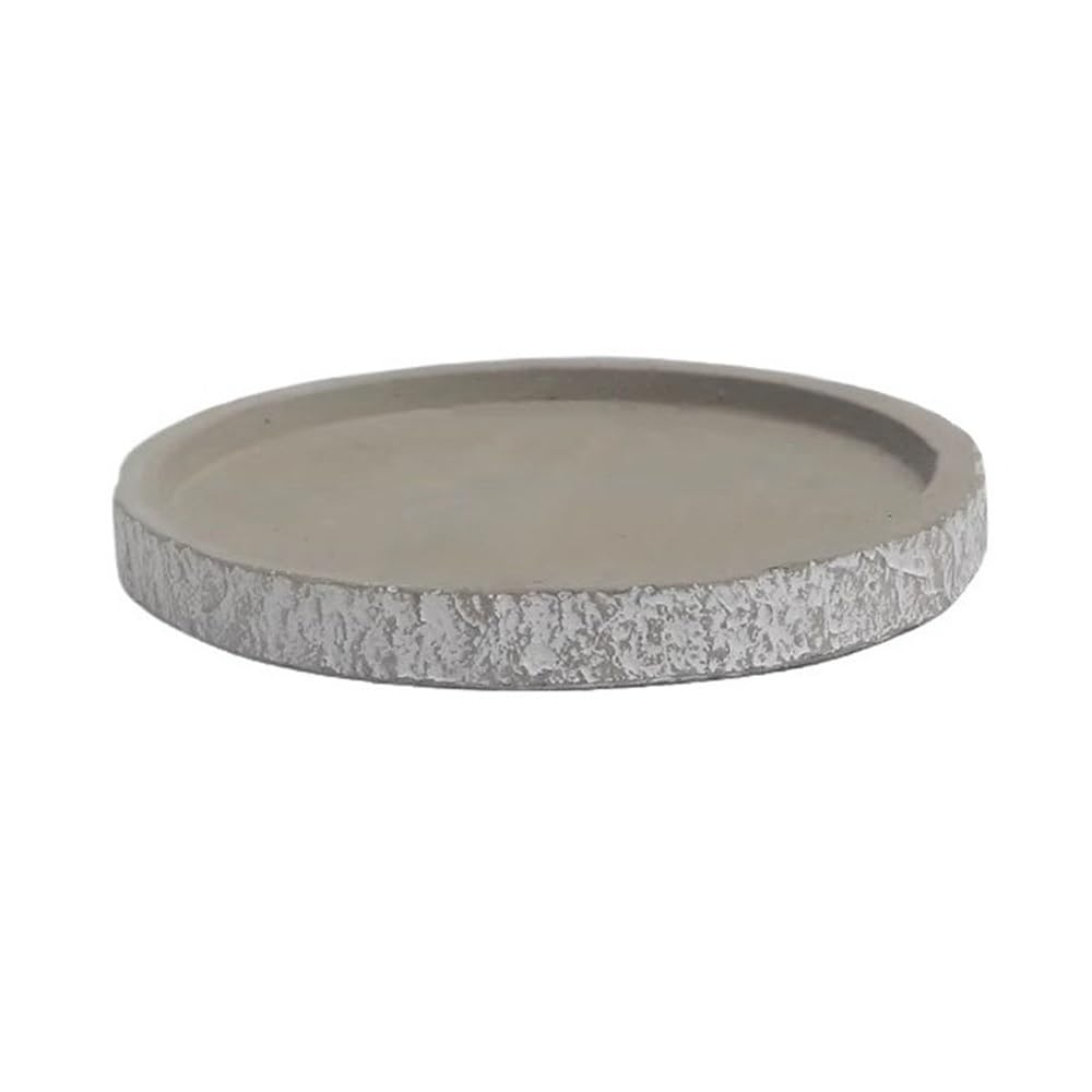 Mw9sBd8rF Shallow Flower Bowl Garden Cement Potting Drip Tray(Medium)