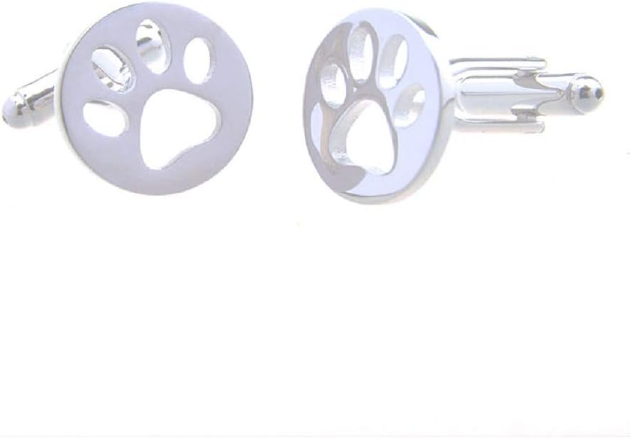 MRCUFF Cub Paw Print Bear Tiger Dog Cut Out Big Cat Cufflinks
