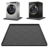 Washing Machine Drain Pan Silicone Mat, 32 x 30 Inch Washer Drip Tray, Non-Slip Waterproof Washer Tray for...