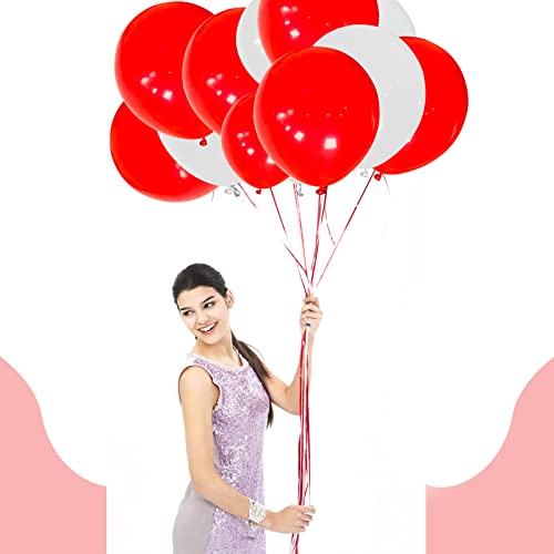 Red Balloons 18 Inch 12 Pack Large Latex Party Balloons Round Helium Balloon for Christmas Wedding Birthday Valentine\'s Day Engagement Anniversary Festival Party Decorations (Red Balloons 18 inch) - Thumbnail 2