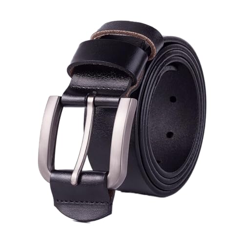 Genuine Leather Belt 110cm, 115cm, 120cm, 125cm Men's Needle Buckle Pure Cowhide Men's Belt Retro Casual Pants Belt