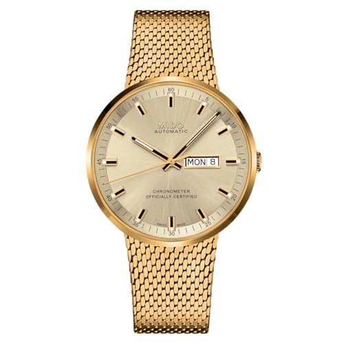 Mido Commander Icône - Swiss Automatic Watch for Men - Yellow Dial - Case 42mm - M0316313302100