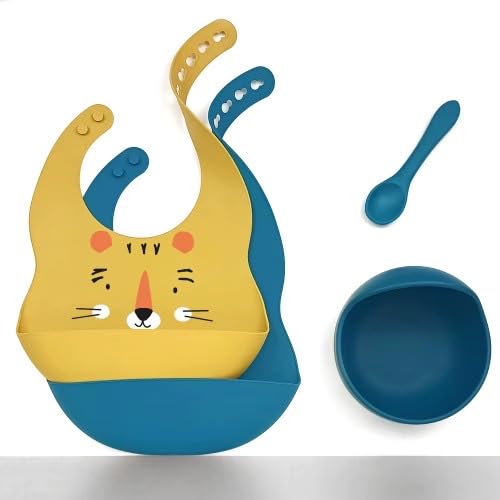 Waterproof Bib Toddler Silicone Baby Feeding Set
