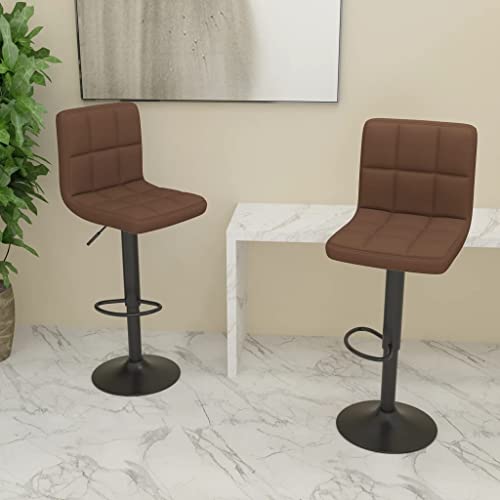 Tabourets de bar de style industriel vintage en tissu marron haute densité