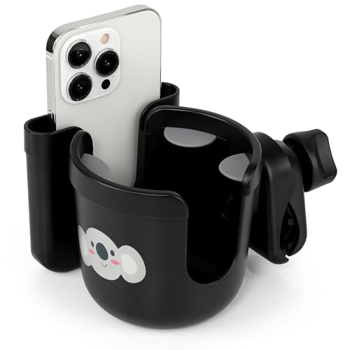 Image of Accmor 2-in-1 Walker Cup Holder with Phone Holder, Wheelchair Cup Holder, Rollator Cup Holder, Cup Phone Holder for Walker, Wheelchair, Rollator, Mobility Scooter