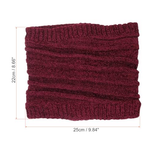 PATIKIL Winter Neck Warmer, Cold Weather Face Cover Men Knitted Fleece Neck Gaiter2