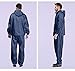 ESD Anti-static Lab Coat Science Jacket Full-sleeve Workwear Dustproof Waterproof Suit Hooded Split Work Industrial Uniform,Unisex (3XL, Dark Blue)