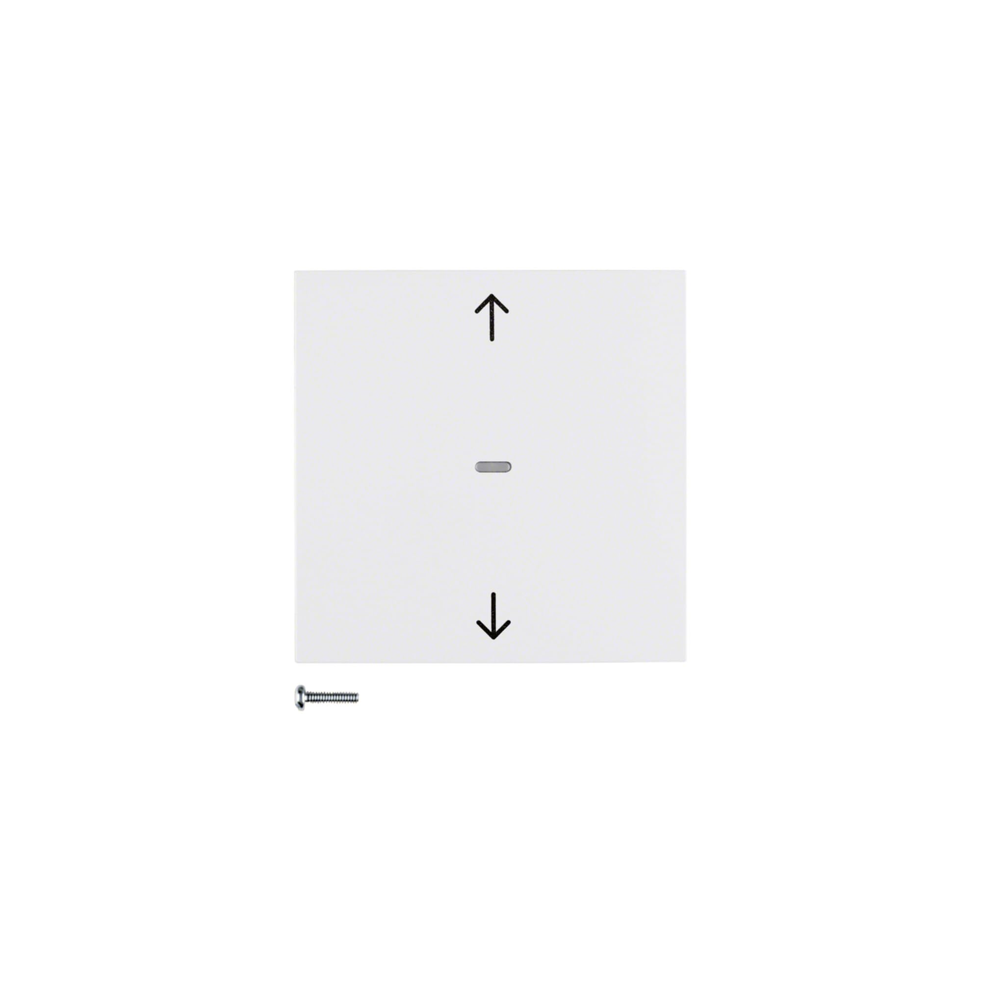 Tecla simple de persianas berker.Net, para series berker S.1/ B.3/ B.7 de hager, blanco polar, brillo
