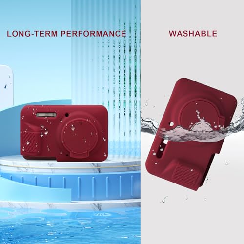Funda de silicona para cámara Kodak PIXPRO FZ55, color rojo miniatura 6