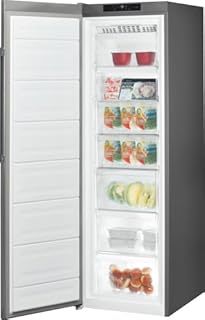 Hotpoint - UH8F2CXFR Congélateur Armoire Inox No Frost Posable - Volume 263 L, Contrôle Électronique - Compresseur Inverter - Dégivrage Automatique, 41 dB - Classe Énergétique E - Optic Inox