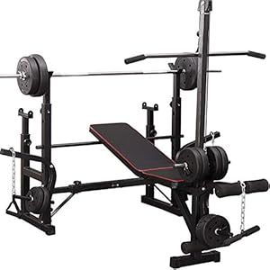 Olympic Bench Set, Bench Press for Full Body Workout & Home Gym Exercise, Fitness Machine Bench Strength Weights Equipment without Barbell