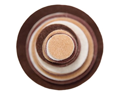 Image of Playfully Ever After Brown, Cocoa, Camel & Cream Craft Felt Circles (Mixed Size Pack - 56pc)