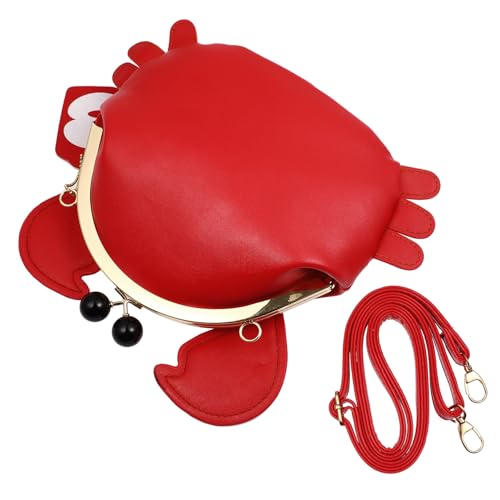 Sac crabe en PU avec bandoulière amovible et intérieur doublé pour femmes