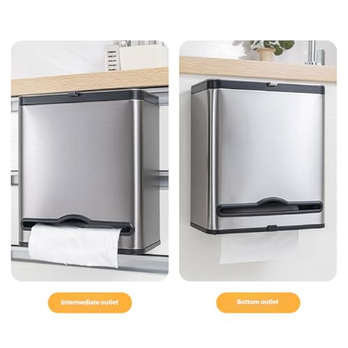 Caneca de basura para pared con dispensador de papel miniatura 2