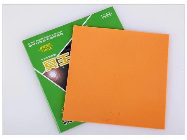 Yinhe Pluto Short Pimple Table Tennis Rubber, 1.5mm Sponge, Speed, Control & Anti-Spin Effect, Hybrid Pips for All-Round Offensive Play, Enhanced Spin Reversal & Stability. (Red 1.5mm) 1