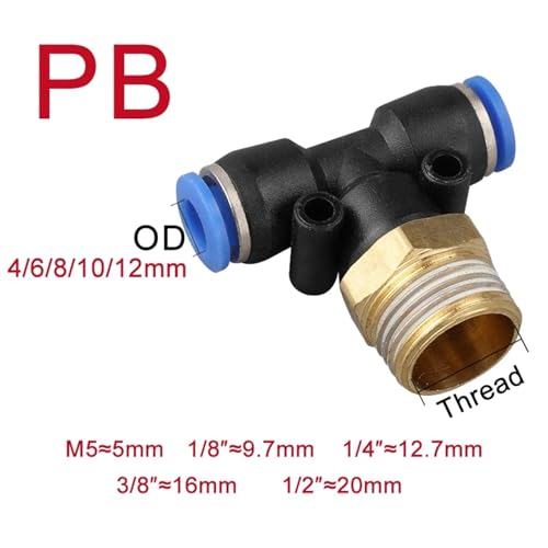 Conectores de aire de alta precision PL 12mm con rosca de 1/2 para sistemas neumaticos estables 3