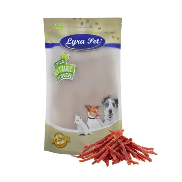 Lyra Pet® 1 kg Entenbrustabschnitte | Geschmackvoller Kausnack | Leckerli auch für Welpen und ältere Hunde | Fettarmes Hundefutter | Gut verträglich | Wiederverschließbarer Beutel