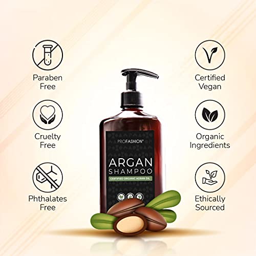 Profashion Keratin And Argan Oil Shampoo - Keratin Shampoo Curly Hair Repair - Hair Oils For Natural Hair Growth - Deeply Moisturizing Shampoo For Dry, Damaged, And Frizzy Hair -13.5 Oz #TOP5