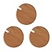 BESTONZON 3pcs bois couvercles en bois tasse couvercle en verre bocal en bois tasse couvercle avec cuillère trou