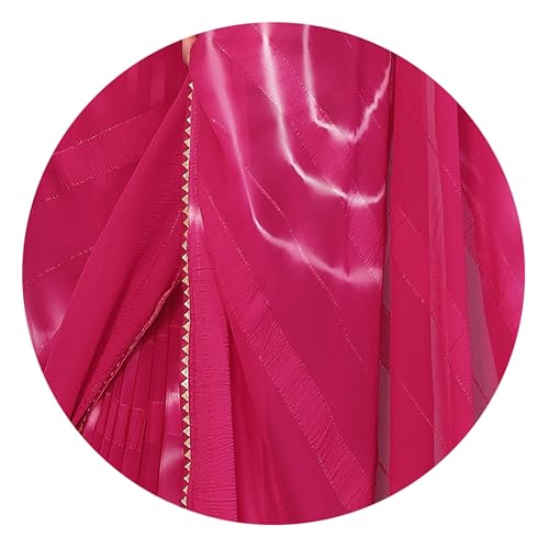 Image of MIRCHI FASHION Women Saree Shibori Print Chiffon | Elegant Festive and Functional Sari for All-Day Comfort with Matching Blouse