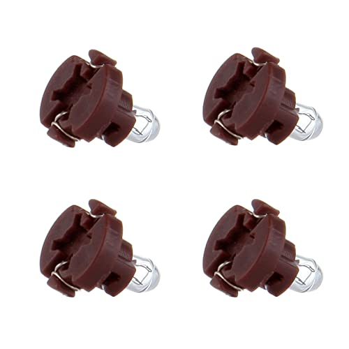 Cciyu Pack Of 4 Replacement Fit For Dash A/C Instrument Cluster Panel Dashboard Gauges Light Warm White T3 Neo Wedge Halogen Bulb 12V #TOP3