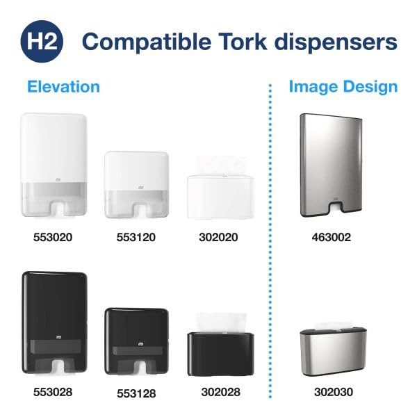 Tork Xpress Compressed Multifold Hand Towel White H2, Advanced, Strong and Absorbent, 16 x 250 Sheets, 424835