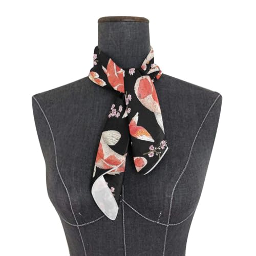 YETTASBIN Fashion Square Scarf for Women, Koi Fish Soft Lightweight Like Silk Head Scarf Breathable Hair Wraping Neckerchief Versatile Bandanas for Night Sleeping, 23.6"3