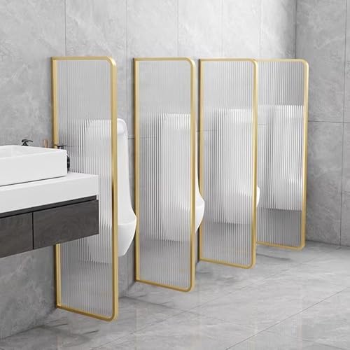 Durable Tempered Glass Urinal Partition Wall Privacy Divider for Public Restrooms - Stylish Bathroom Solution for Hotels Schools Shopping Malls & High-Traffic Areas.