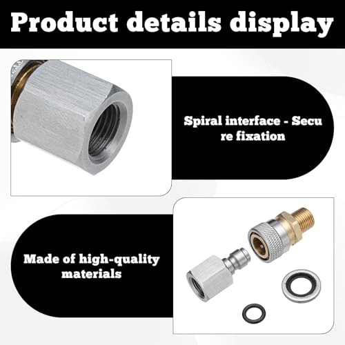 Adaptador 1/8 BSP de carga rápida para llenar depósitos de rifles PCP sin fugas 4