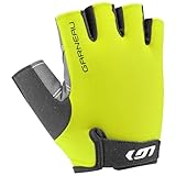 Louis Garneau - Men's Calory Padded, Breathable, Shock Absorbing, Half Finger Bike Gloves, Bright Yellow, XX-Large