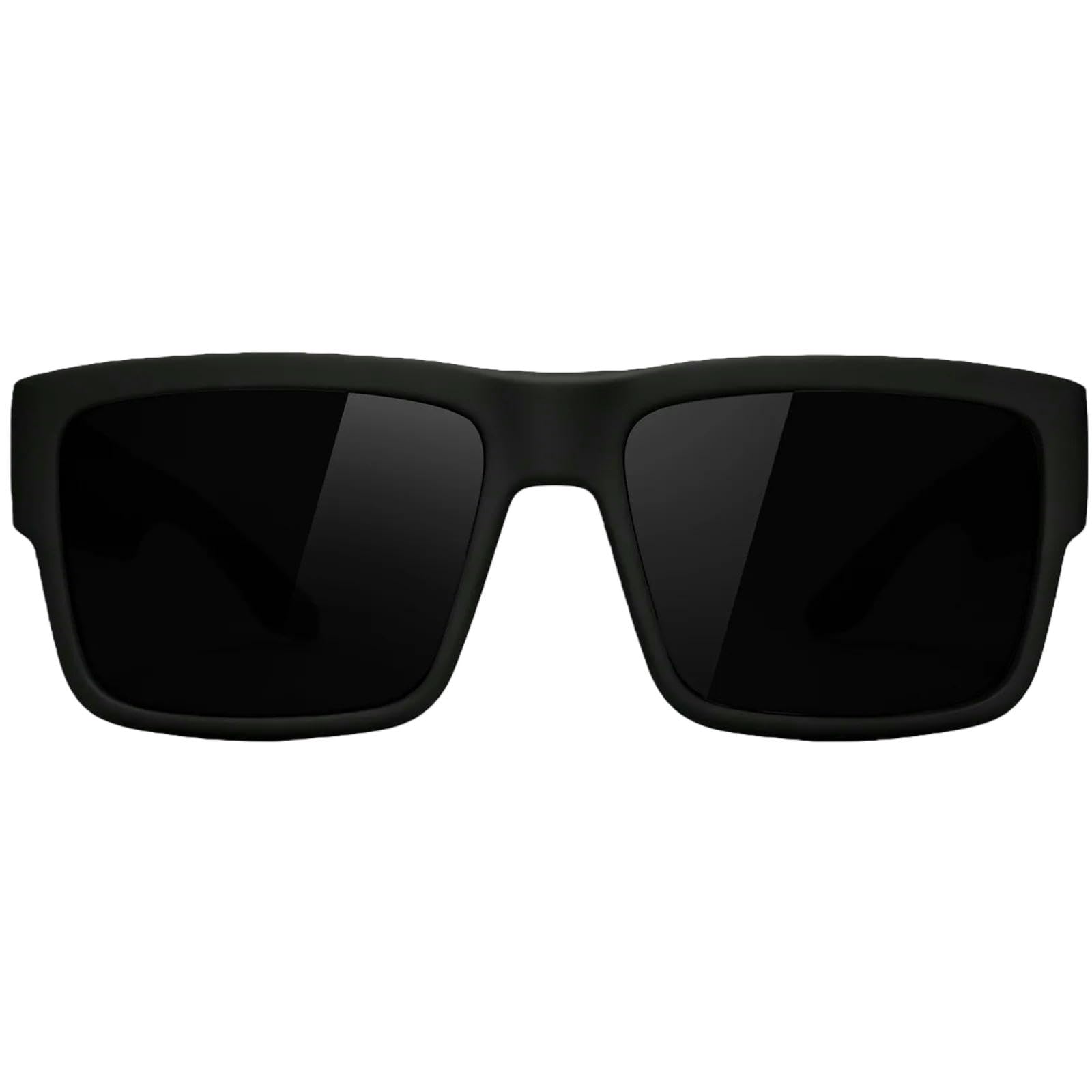 Gafas De Sol Cabeza Grande para Hombres Y Mujeres, Deportivas Seguridad Uv400, Deporte Trabajo Al Aire Libre-Negro Oscuronegro