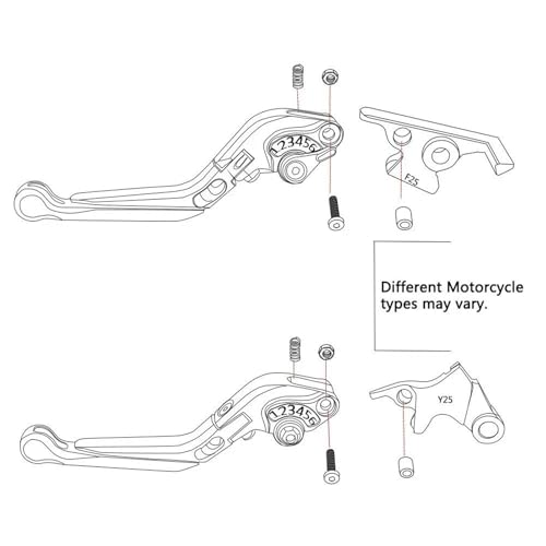 Puños de manillar de aluminio CNC para Kawasaki ZX6R, palancas de freno de alta gama 6