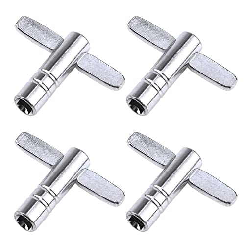 Dnyta 4 Pcs T-Shaped Drum Key Tool Square Hole Drum Tuning Key Drum Tuner Set Accessories Adjustment Wrench - Thumbnail 2