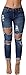 Baifern Women's Destroyed Hole Denim Pencil Pants